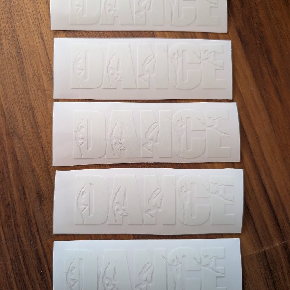 *5 for $15* Dance UV DTF stickers